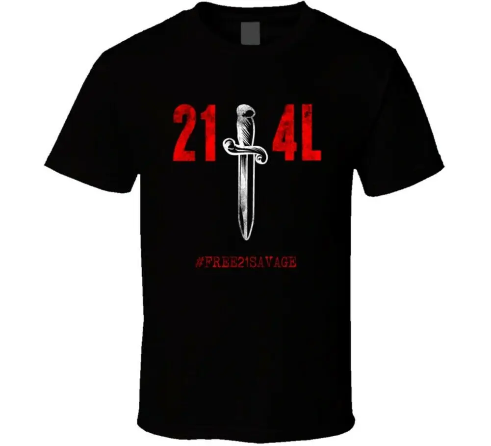 

Free 21 Savage 4 Life Sword Tattoo Support Immigrants Rapper Fan T Shirt