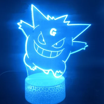 

3D Lamp Visual Light Effect lamp Gengar Anime&Manga Atmosphere Battery Powered for Indoor Decoration Led Night Light Lamp