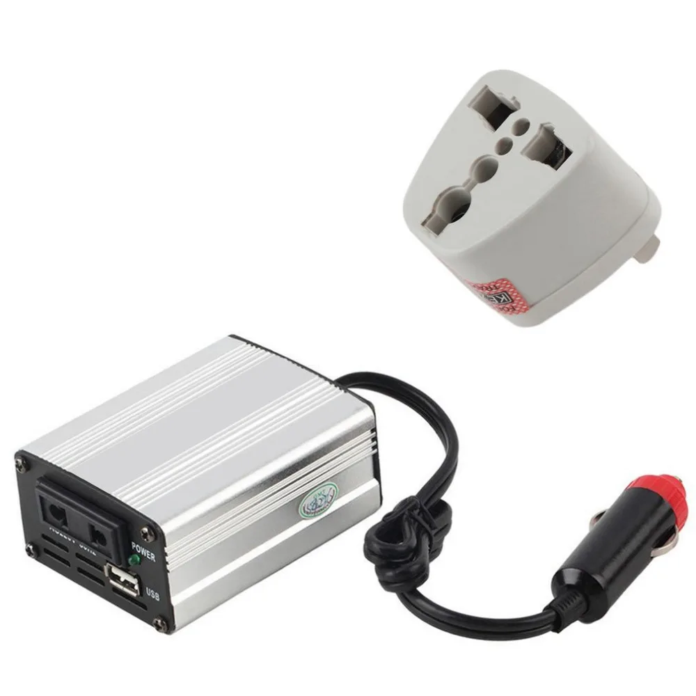 Inversor de corriente para coche, adaptador de 200W, convertidor de 12V a 110V/220V, convertidor de corriente para coche, cargador de de alimentación para vehículo, enchufe del Reino Unido| | - AliExpress