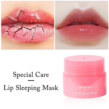 

Korea Lip Sleeping Mask Night Sleep Maintenance Moistened Lip Balm the Pink Lips Bleaching Cream Nourish Protect Lips Care 3G