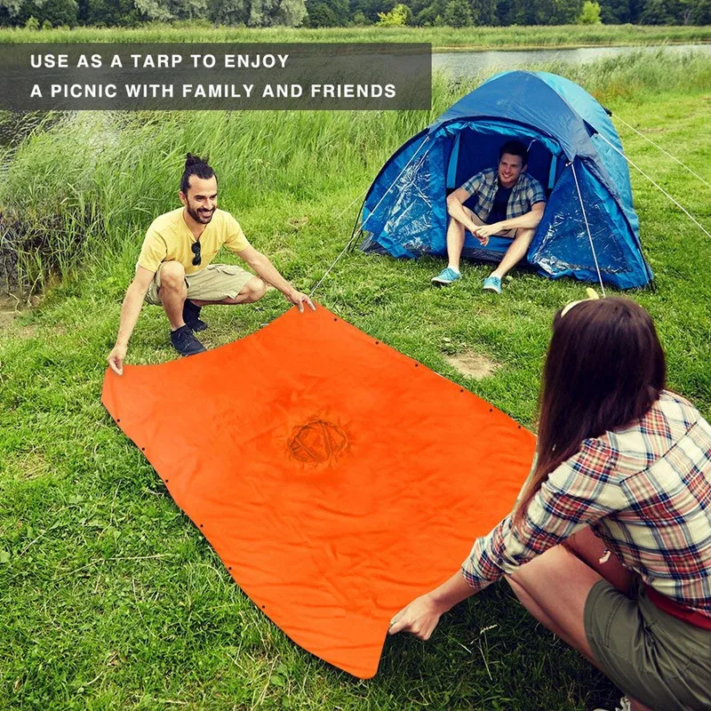 Мужской военный непроницаемый дождевик водонепроницаемый дождевик для женщин Велоспорт дождевик для наружного выживания брезент пончо Кемпинг палатка коврик