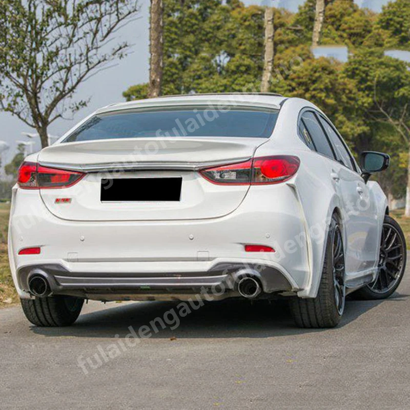 1 шт. для Mazda 6 M6 Atenza- Неокрашенный под задний бампер диффузор Накладка для губ задний сплиттер спойлер для автомобиля Стайлинг