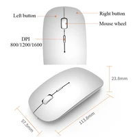מחשב נייד Bluetooth 4.0 + Dual עכבר אלחוטי 2.4G Mode 2 ב 1 Mouse 1600 עכברים אופטיים Portable DPI ארגונומי עבור Tablet PC מחשב נייד (3)