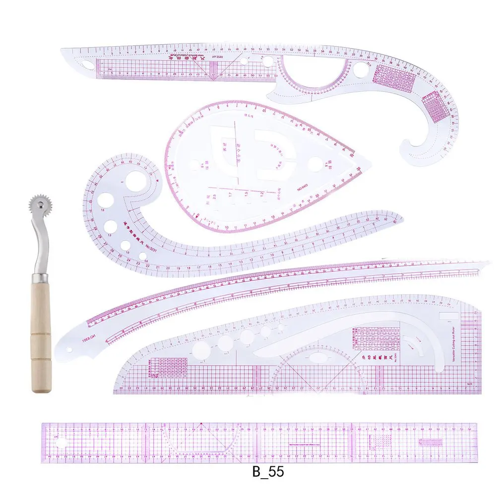 Мульти-функциональный общий кривая доска для рисования Шаблон Линейка дизайн инструмент ясным масштабом высокой точности инструмент портного