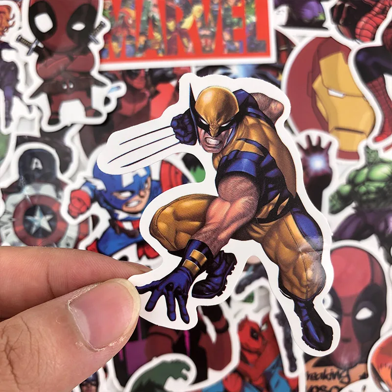 50 шт. Marvel Мстители мультфильм стикер s водонепроницаемый для ноутбука мото скейтборд багаж гитара Furnitur стикер
