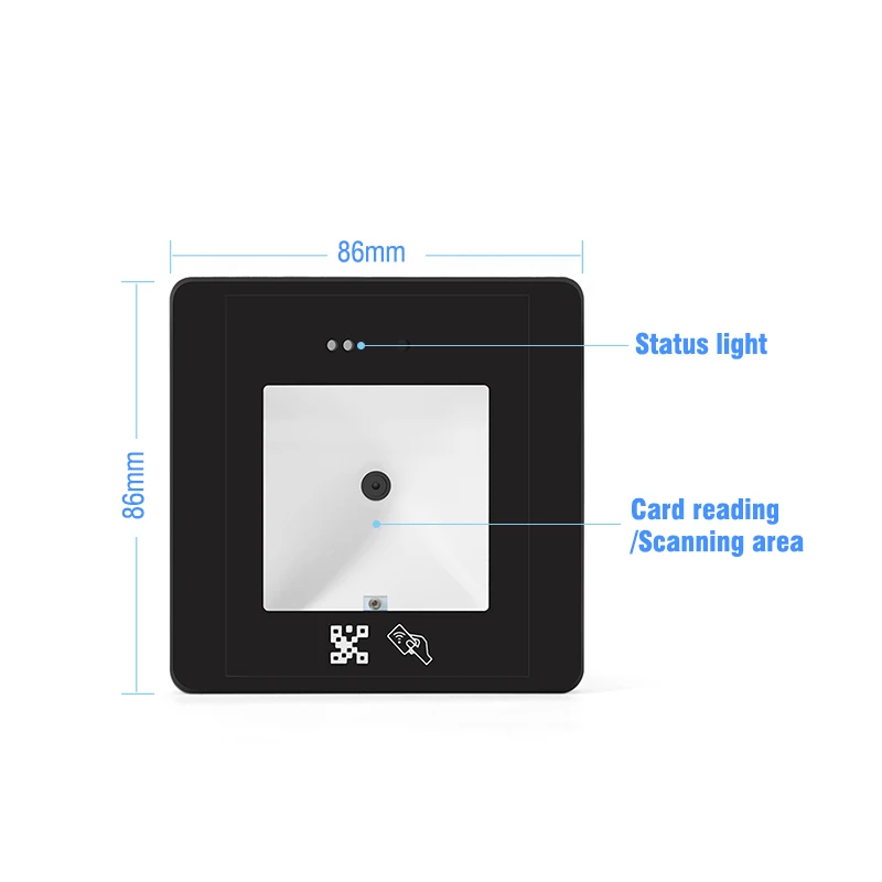 Access Card Reader Wiegand Wiegand26+RS232+USB+ RS485+TTL Embedded Barcode Scanner NFC Smart QR Reader HM20