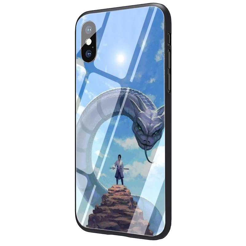 G1 Uchiha Sasuke Uzumaki Naruto Tempered Glass phone case for iphone 5 5s SE 6 6s 7 8 plus X XR XS 11 pro Max - Цвет: G1
