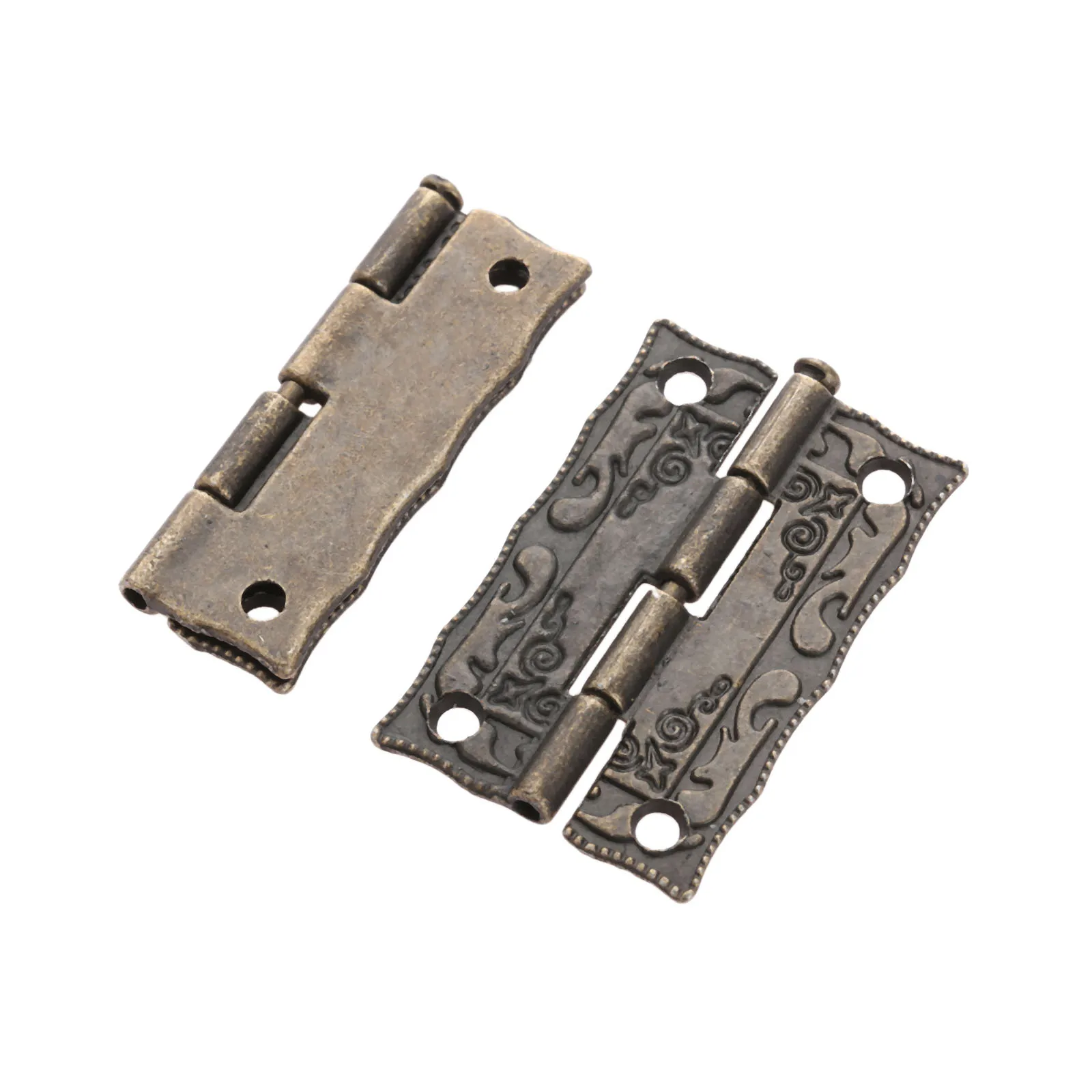 Box Latch Hasp Clasp 3pcs/set 67x56mm + Hinges w/screw Antique Bronze Alloy Jewelry Wood Case Cabinet Decor Vintage Old Chinese