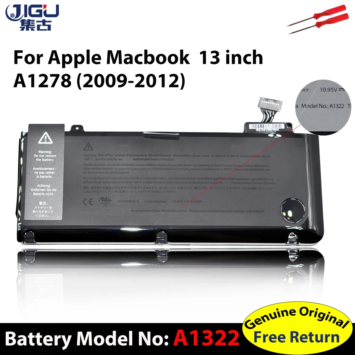 Оригинальный аккумулятор JIGU для ноутбука Apple Macbook 13 15 17 дюймов A1278 A1286 A1297 A1342 A1309 A1322