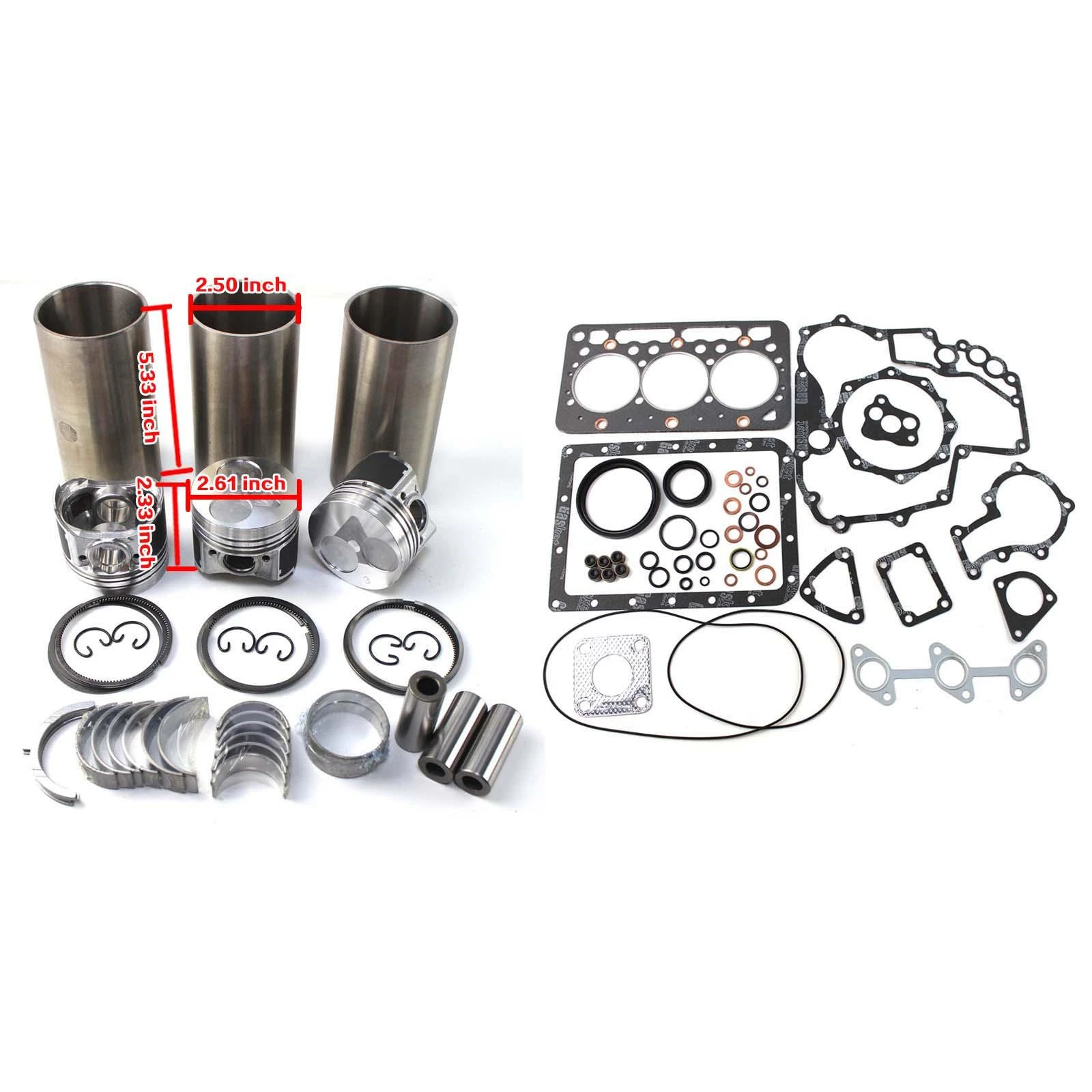 D722 Overhaul Rebuild Kit For Kubota D722b K008 G1900 B7300hsd Bx1860d