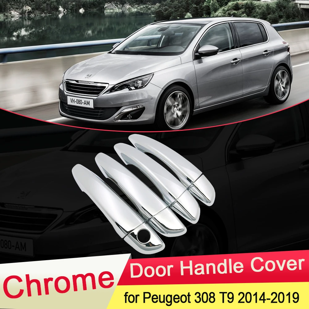 For Peugeot 408 Peugeot 308 308sw t9 2016-2022 Chrome Carbon Fiber Car Door  Handle Cover Trim Sticker Car Styling Accessories - AliExpress