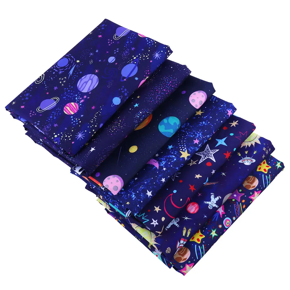 

50*145cm Starry sky print Polyester cotton Fabric Patchwor Printed for Tissue Kids Home Textile for Sewing Doll Dress Curtain