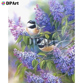 

Diamond Painting 5D Full Square/Round Drill Birds Purple Flower Daimond Embroidery Painting Cross Stitch Mosaic Picture M936