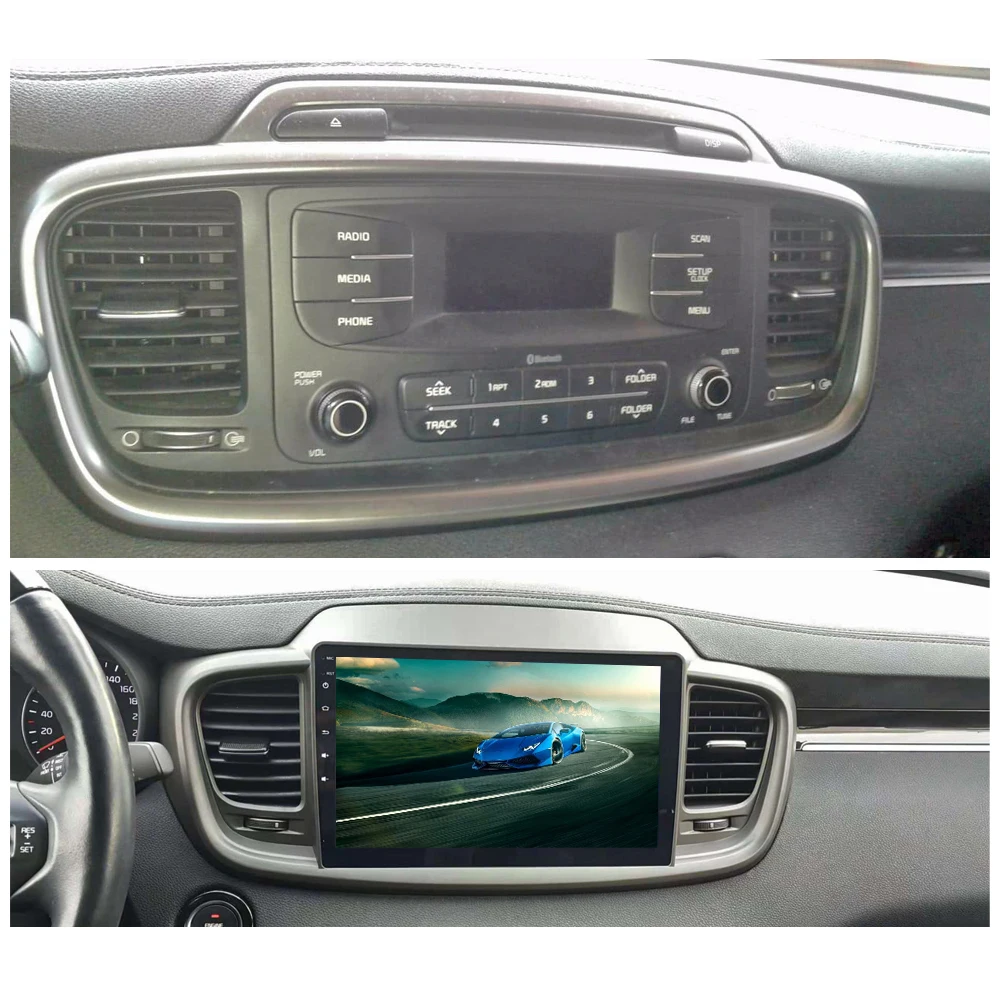 Cheap SINOSMART 2.5D IPS/QLED Screen 4/8 Core CPU 2G/4G RAM Android 8.1 Car Navigation GPS Player for Kia Sorento 2015 2016 2017 2018 2