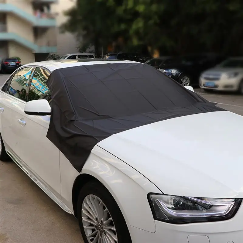 

Auto Sunshade Car Windshield Snow Cover Sun Cover Tarp Magnetic Edges Remove Ice Frost Easily for Winter Summer