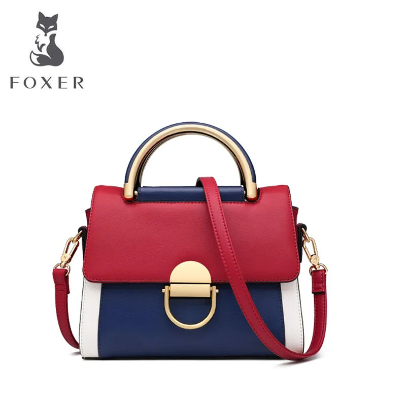

FOXER luxury high quality Messenger bag handbag 2019 autumn and winter new fashion style single shoulder color temperament wild