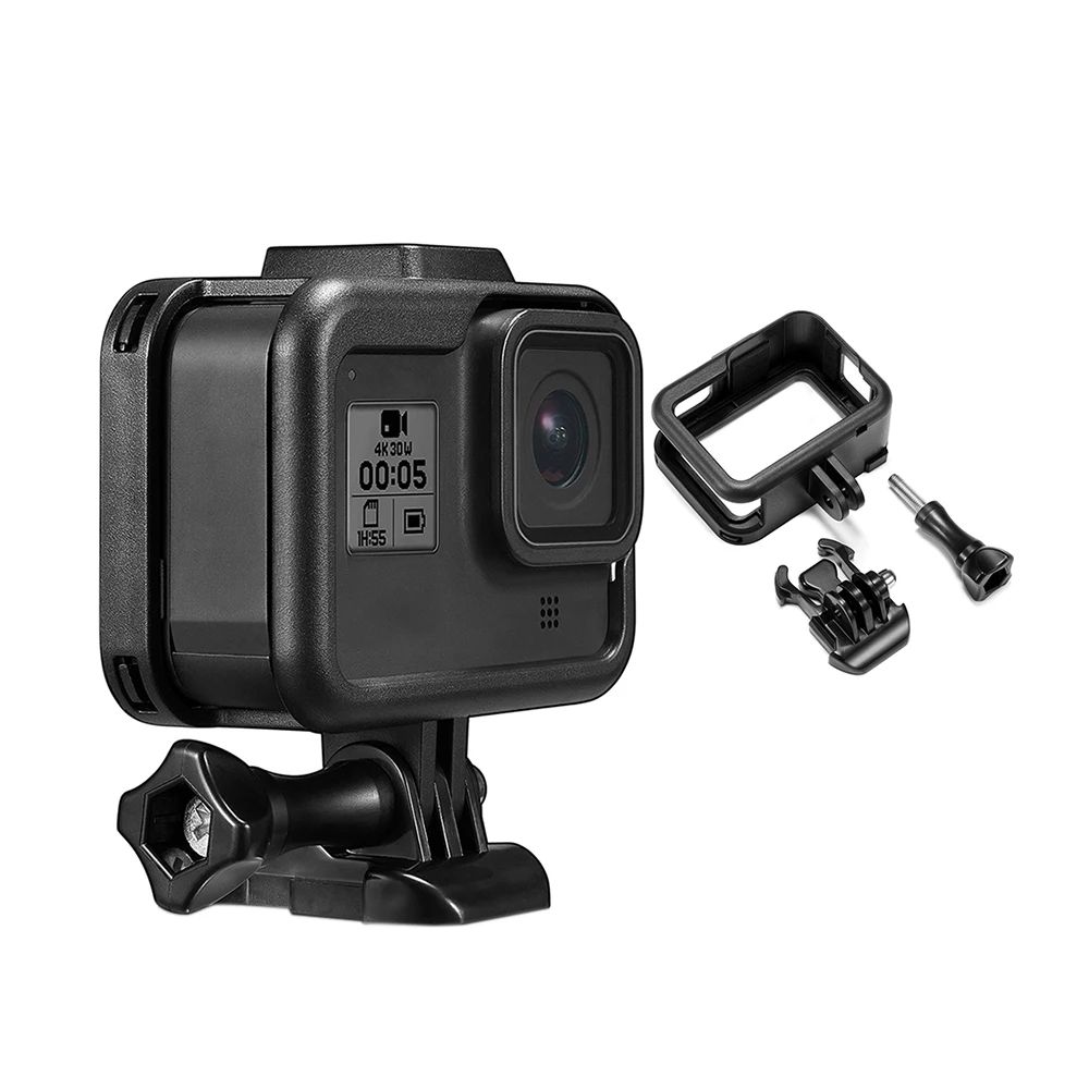 Защитная рамка+ удлинитель для GoPro 8 ветрозащитная крышка губка звукопоглощающий Хлопковый чехол для GoPro 8 аксессуары для камеры