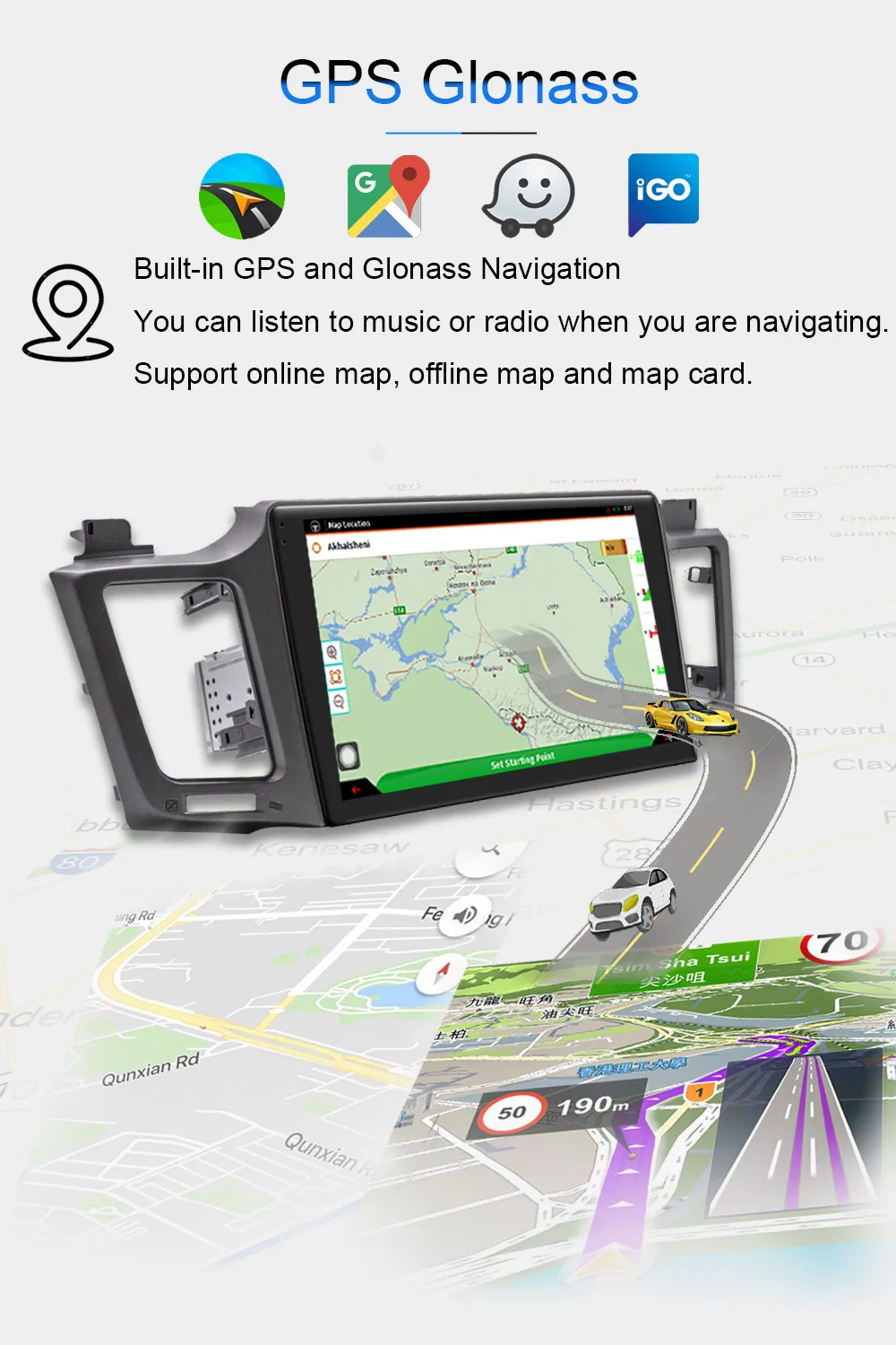 ARKRIGHT 10,1 ''1 Din 4+ 64GB мультимедиа для Android плеер навигация gps головное устройство для Toyota RAV4 2012- 4G/Carplay/DSP