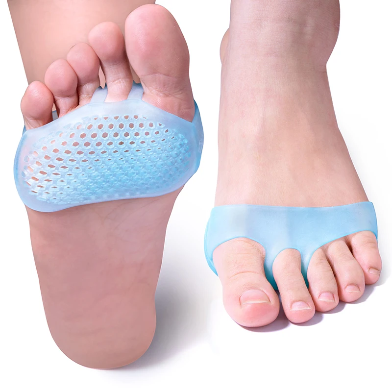 

2pcs Bule Sofe Forefoot Pads Silicone Ball of Foot Cushion Foot Pain Relief Prevent Foot Corn Callus Blisters C1695