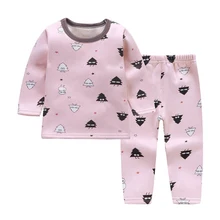 CALOFE/флисовый комплект одежды для мальчиков; сезон осень-зима; детская одежда; теплая футболка для девочек; брючный костюм; детский хлопковый топ; комплект с брюками