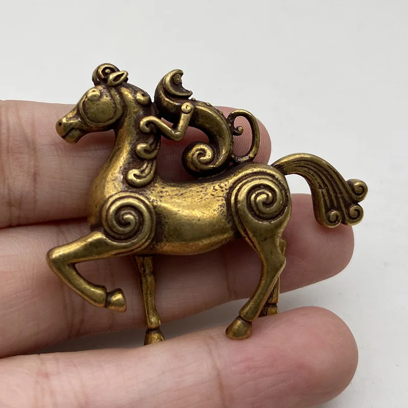 Copper Monkey Horse Statue (3)