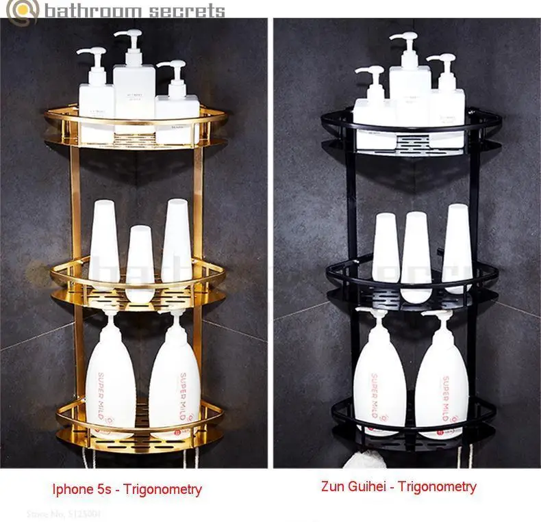 Bathroom Shelf Toilet Toilet Vanity Towel Storage Free Punching Wall-mounted Corner Frame Bathroom Towel Hanger