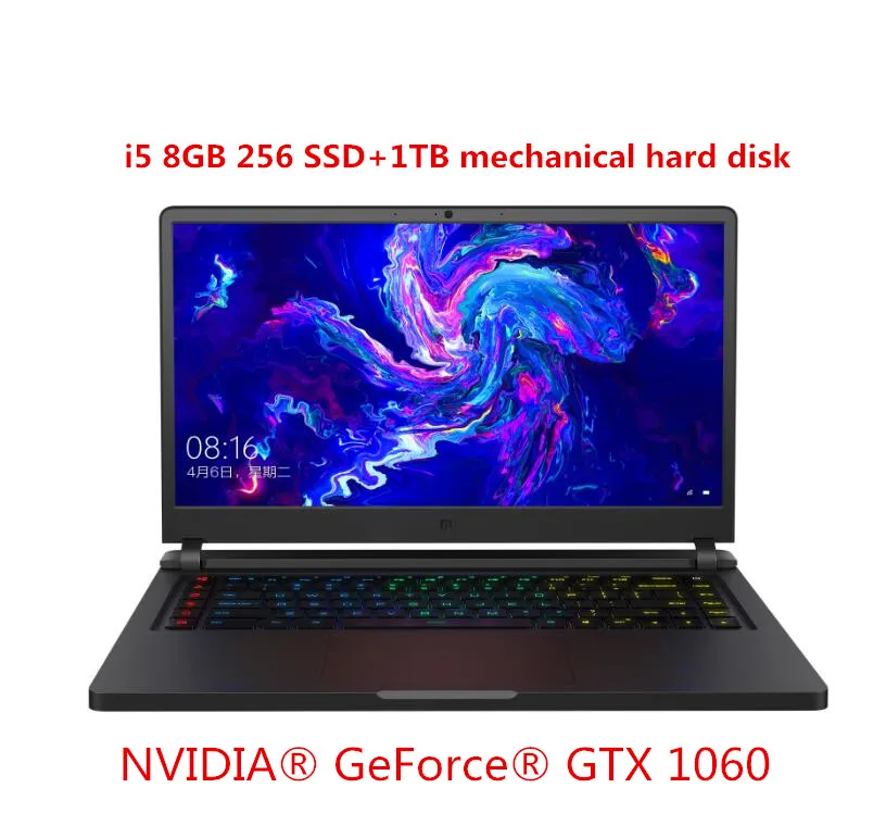 Xiaomi mi ноутбук Ga mi ng 15,6 ''Windows 10 Intel Core i7-8750H Hexa Core GTX 1060 16 Гб ОЗУ 256 ГБ/512 Гб ПЗУ ноутбук двойной WiFi BT - Цвет: i5 8G 256G and 1TB