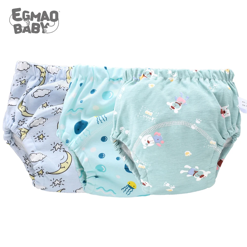 Pantalones de entrenamiento de algodón reutilizables de 6 capas para bebé, ropa interior infantil, pañal de bebé, bragas, pañales cambiantes