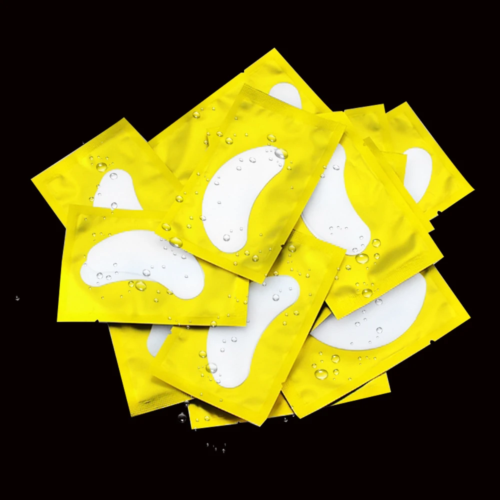 속눈썹 연장용 패치 아이 패드 종이 패치 가짜 속눈썹용 핑크 보푸라기 없는 스티커, 50/100 개 