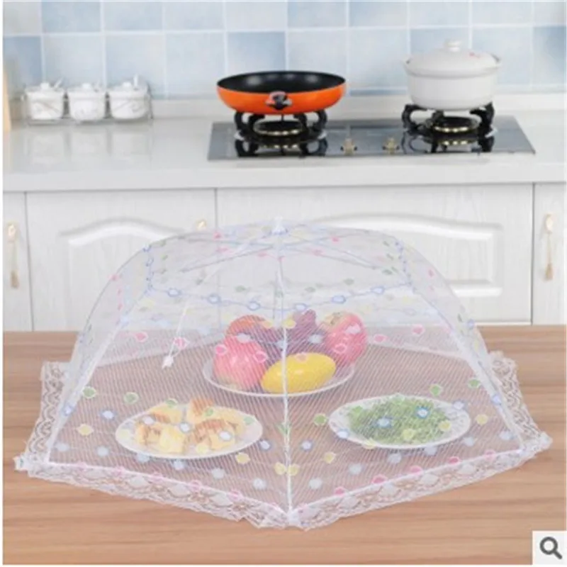 

1pcs Kitchen Folded Food Cover Umbrella Hygiene Grid Style Kitchen Foldable Food Dish Cover Kitchenware Kitchen Accessories