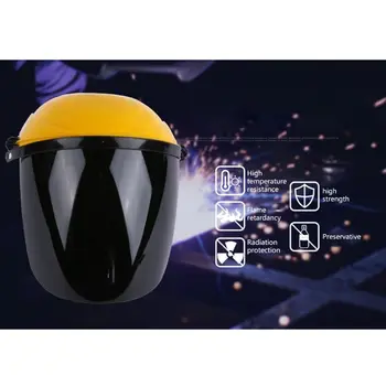 

Multipurpose High Temperature Anti-spit Transparent Plexiglass Face Protection Cover Mask Head-mounted Shield Screen Grinding