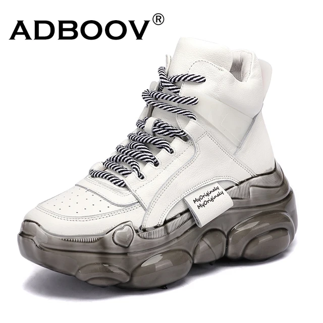 $US $35.20 ADBOOV High Top Sneakers Women Bear Sole Winter Platform Sport Shoes Female Height Increasing 8.5 C