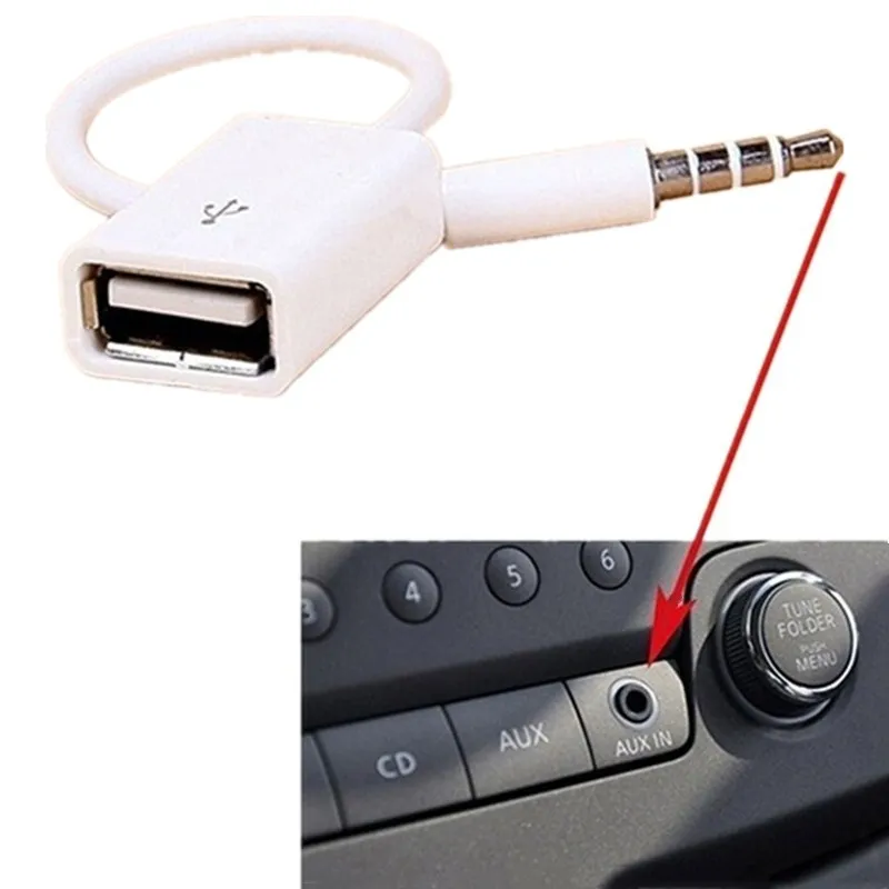 Автомобильный MP3 3,5 мм штекер AUX аудио разъем для USB 2,0 Женский кабель конвертер кабель для наушников Высокое качество Аксессуары для привода