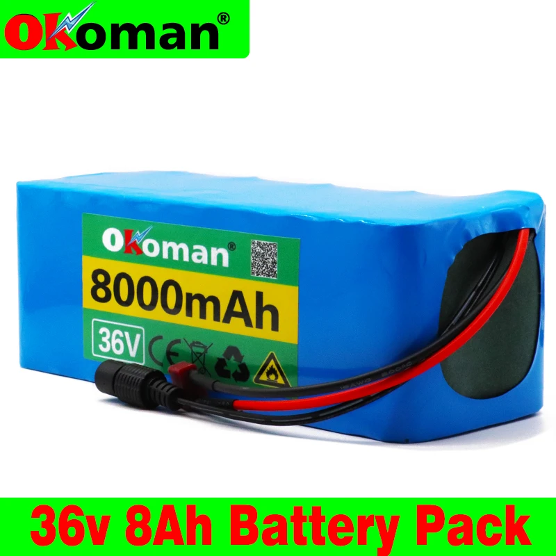 Литиевый аккумулятор Okoman 36 В 10S3P 8 Ач 500 Вт высокой мощности 42 в 18650 8000 мАч для