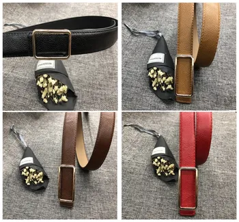 

2019 hot selling young students fashion simple pu buckle decorative belt wild jeans dress