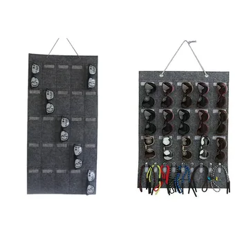 

Sunglasses Hanging Bag Sunglasses Organizer Storage Wall Pocket Display Hanging on Wall Door Hanging Storage Home 15/25 Slots