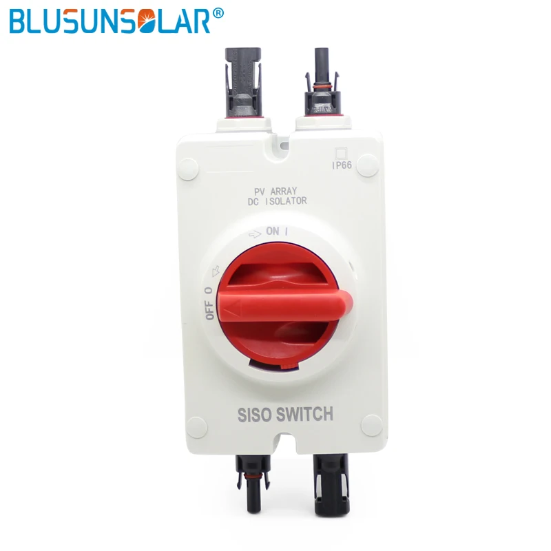 

1 PCS Solar Electrical Isolator Switch 1000V DC Isolator Switch with 2 pairs MC4 Connectors for Solar Power System