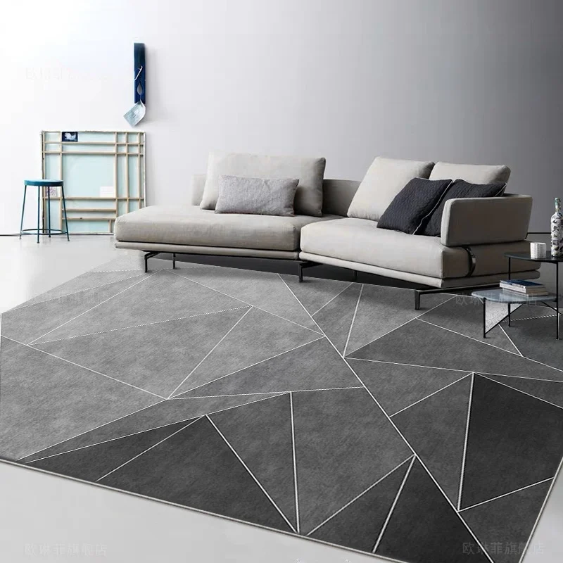 

Gray Light Nordic Instagram Style Cashmere-like Thickened Living Room Carpet Bedroom Sofa and Tea Table Mat Home Disposable