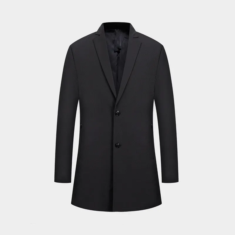 BOLUBAO Fashion Brand Solid Trench Coats Men Autumn New Men's Simple Slim Trench Casual Long Section Trench Coat Male