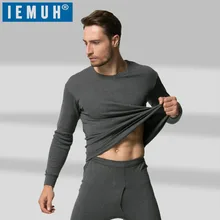 IEMUH Новое термобелье для мужчин кальсоны зимние мужские термо рубашка+ брюки комплект теплый толстый флис Размер L-XXXL