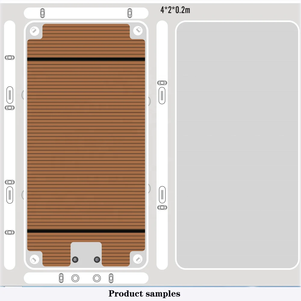 

4mx2mx0.2m Inflatable Marine Platforms Drop Stitch Fabric Fvc Water Pontoon Inflatable Dock
