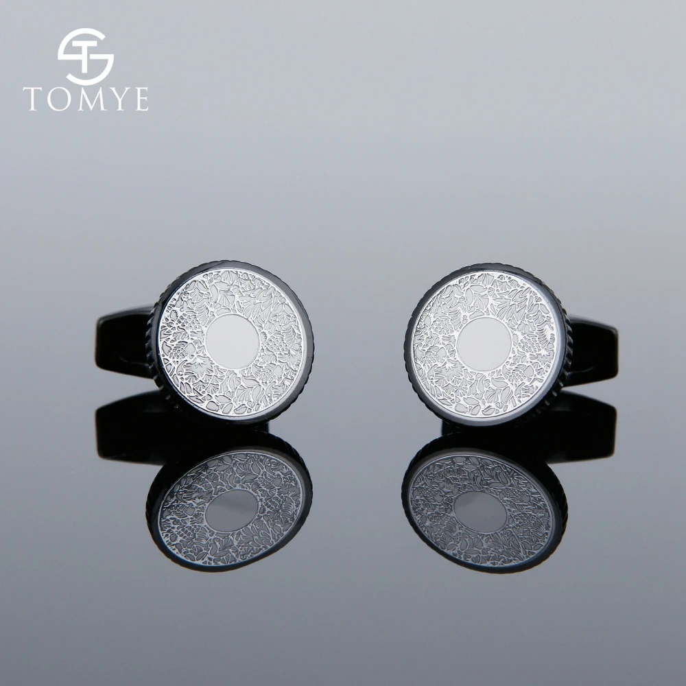 

TOMYE Matte Black Pattern Classic Elegant High Quality Novelty Cufflinks Wholesale Men XK19S115
