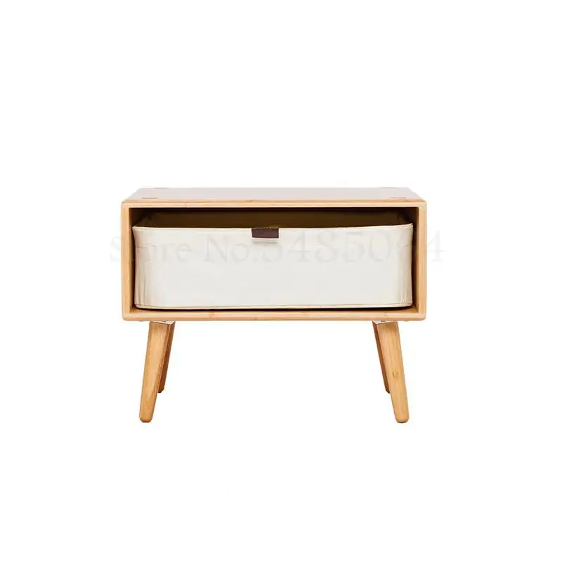  Simple And Modern Nanzhu Small Furniture Mini Storage Single Drawer Assembly Bedroom Bedside Table |