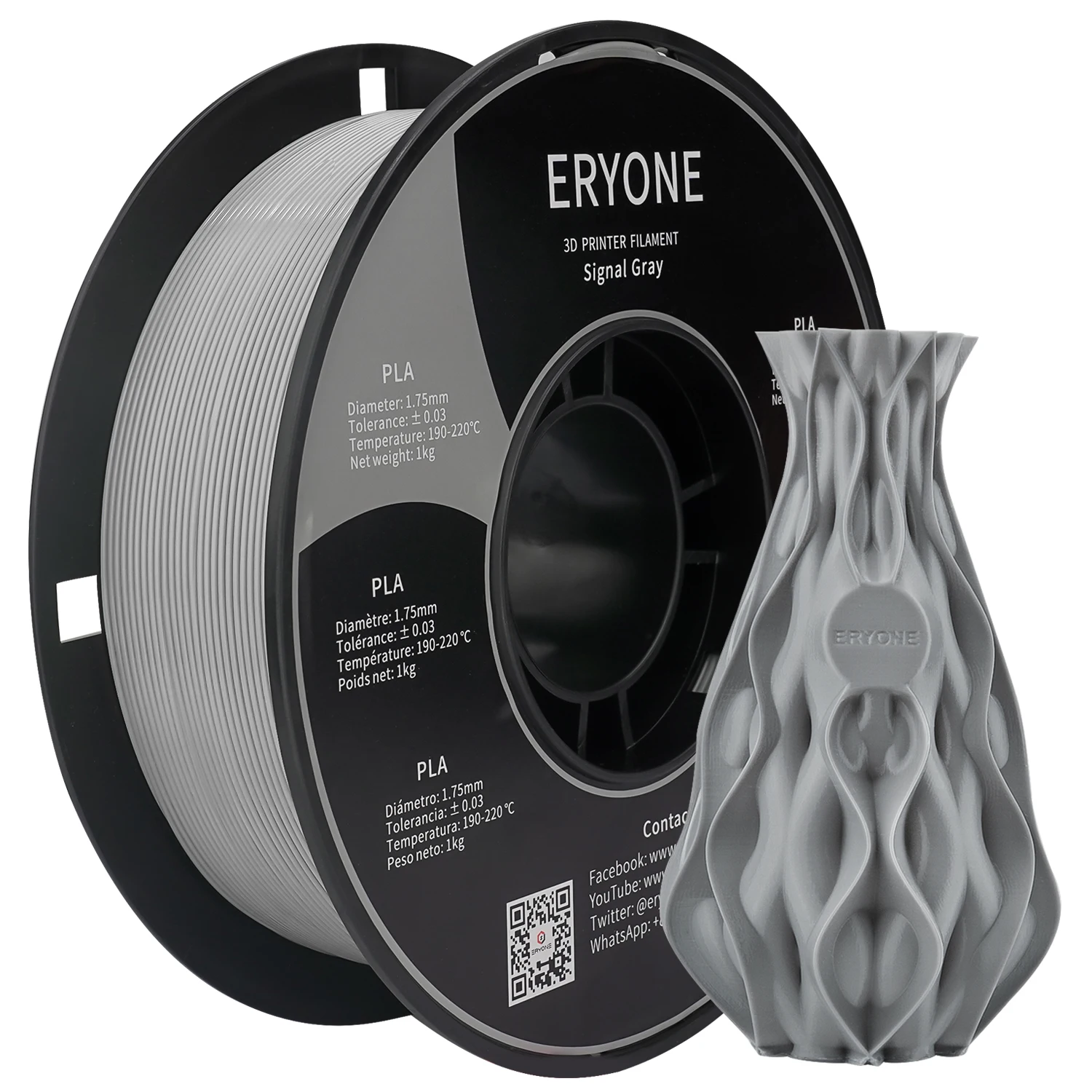 ERYONE Standard PLA Filament 1kg 1.75mm High Quality Filament 3D PLA Low Shrinkage Consumable For 3D Printer