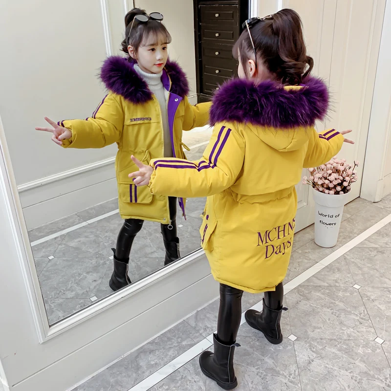 

2020 Girls Fall Winter Bright and Durable Slim-fit Thick Warm Cotton Jacket Coat