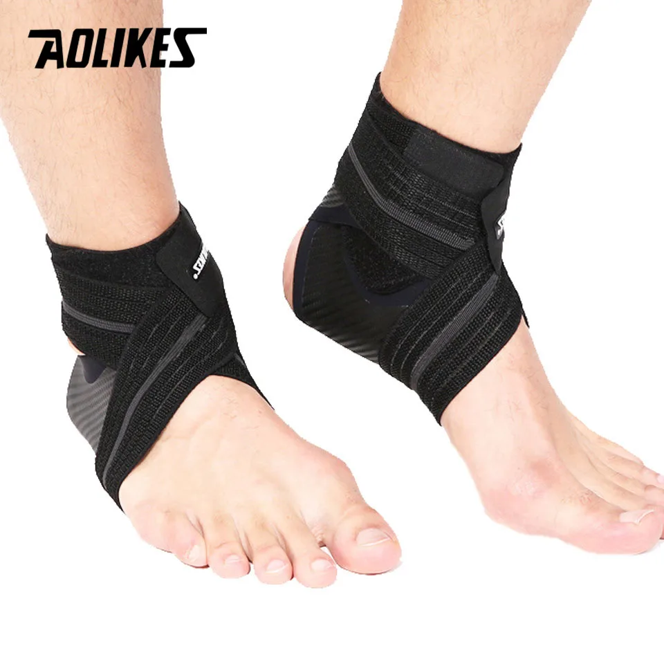AOLIKES 1 шт. ремешок для поддержки лодыжки Баскетбол Футбол профессиональный Регулируемый лодыжки рукав защита лодыжки бандаж Спортивная безопасность