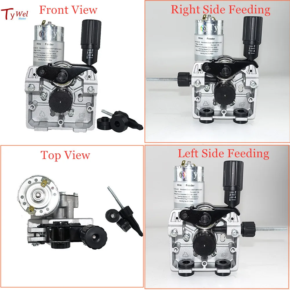 Welding Wire Feeder DC 24V 2 Rolls SSJ-4D Wire Feed Assembly Feeder Roll for Steel Aluminum Flux Cored MIG Welding Machine