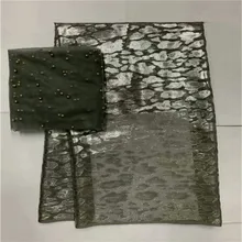 Африканская мягкая шелковая ткань для одежды, аккуратная вышивка на золотом и фиолетовом сатиновом материале со швейцарской вуалью, кружевная ткань LXE100509