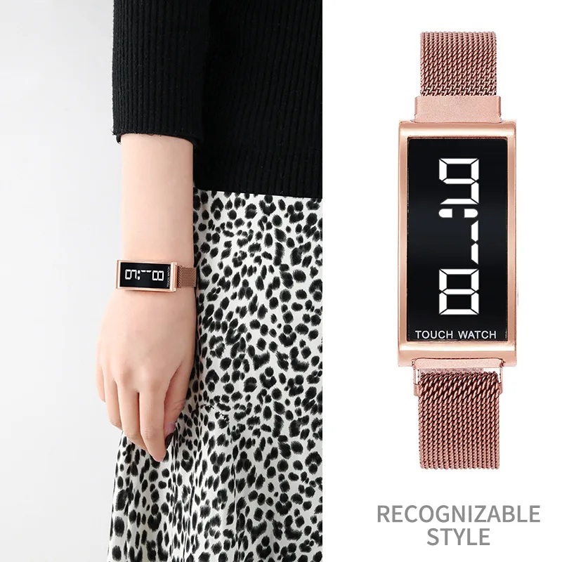 Clock Wristwatch Digital Women Bracelet Dress Quartz Rose-Gold Magnetic Ladies Luxury