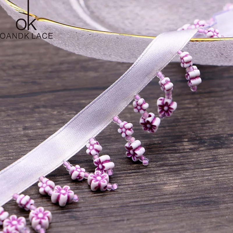 1yard Handmade Sewing Tassel Fringe Trimming Bridal Bead Patch